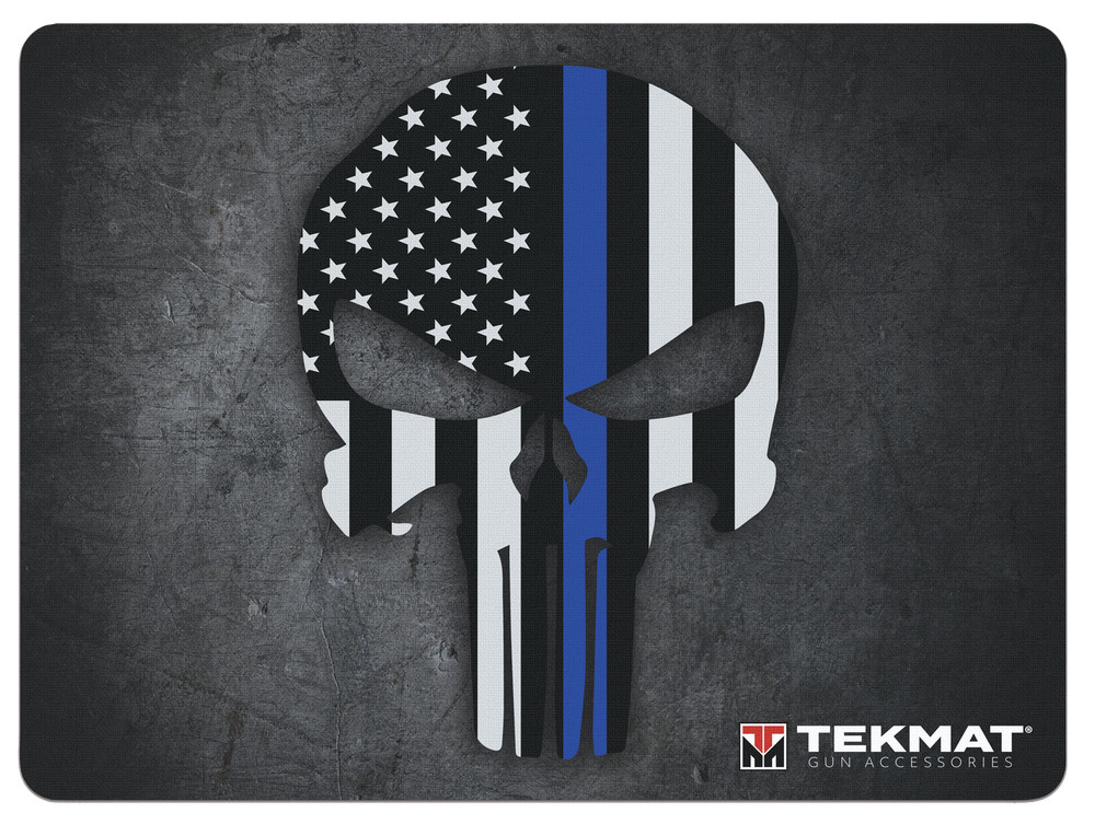 TekMat TEKR20PUNISHER Ultra 20 Cleaning Mat Black/White/Blue Rubber 15″x20″ Blu
