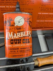 Vintage Marble Steel Case With Original Cardboard Sleeve Gun Cleaning Kit Decor