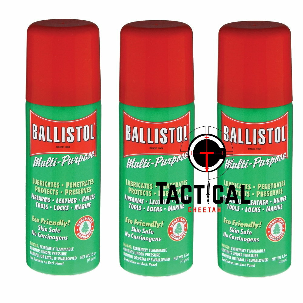 Ballistol – 3 Cans of 1.5 oz Spray Gun Cleaning Multi-Purpose &
