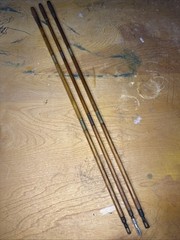 Antique 3 Piece Wood Wooden Rifle Shotgun Gun Barrel Cleaning Rod Lot of 3