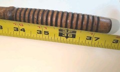 Vintage Antique 37″ Hickory Wood 3-Piece Shotgun Cleaning Rod Brass Fittings