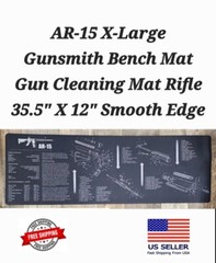 AR-15 X-Large Gunsmith Bench Pad Gun Cleaning Mat Rifle 35″ X 12″ Clean Edge