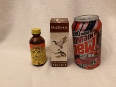 Vintage Outers Gunslick Gun Solvent ~ Mallard Duck Scene ~ Box & Empty Bottle