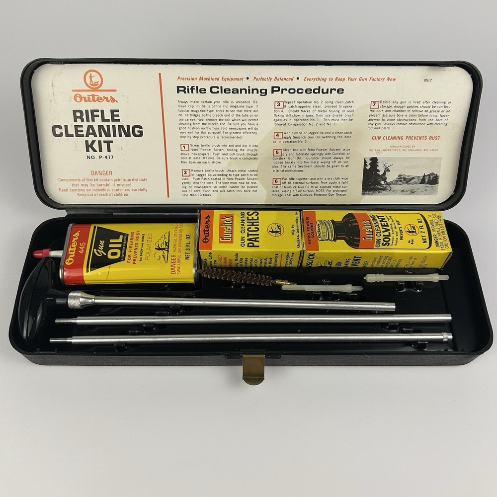 Outers Vintage Rifle Cleaning Kit .30 Caliber With All Contents & Packaging Used