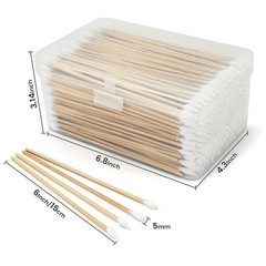 Gun Cleaning Swabs 6 Inch Bamboo Handle Pistol Swabs 500/1000PCS Tools