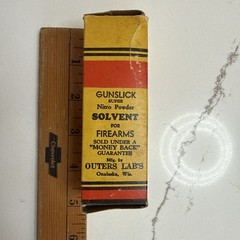 Vintage Outers Labs Gunslick Solvent Bottle And Box. New Unopened