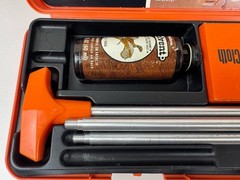 Hoppes 9 Old Vintage Gun Cleaning Kit & Storage Box Nice Orange Hard Case 1980s