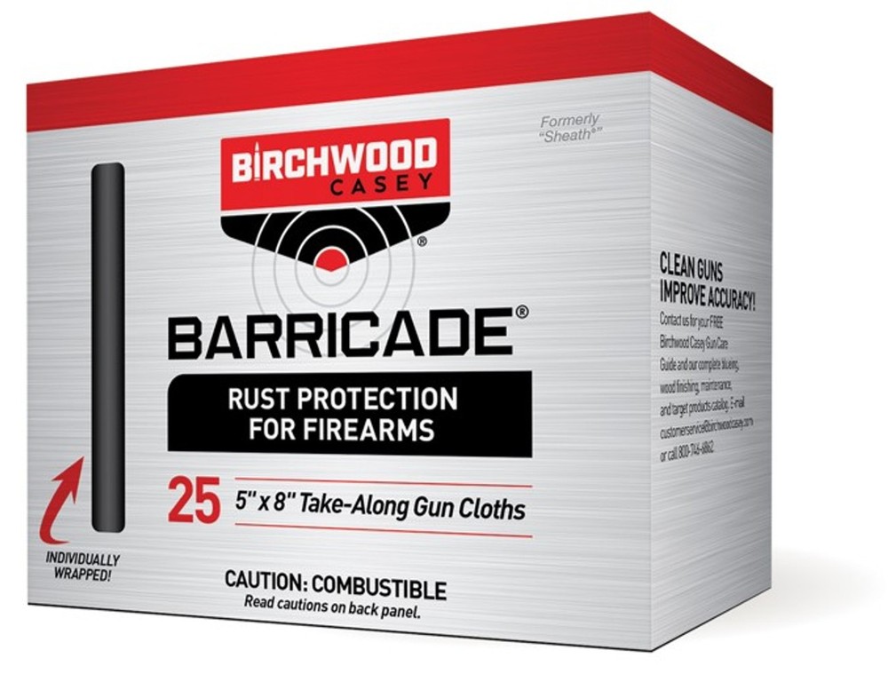 Birchwood Casey Barricade Rust Protection Wipes 25 Count-33025