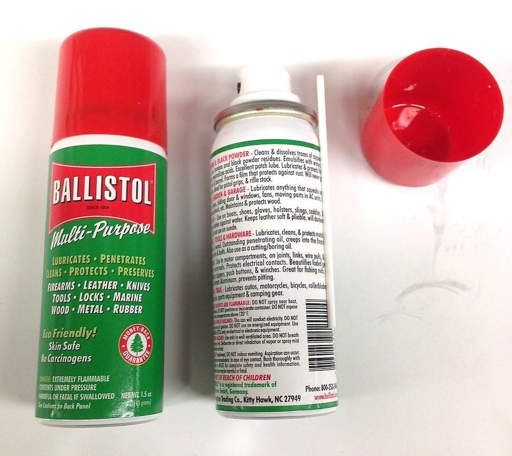 Ballistol 120014 Multi Purpose Oil-Lubricant Gun Cleaner-1.5oz aerosol-4 pack