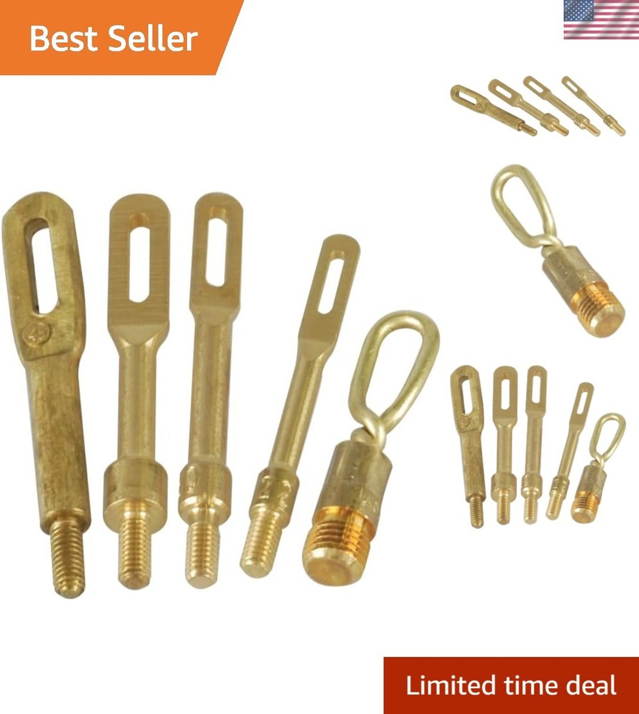 Tipton Brass Slotted Tip Gun Jags for Rifles/Handguns – 4 Caliber Sizes Included
