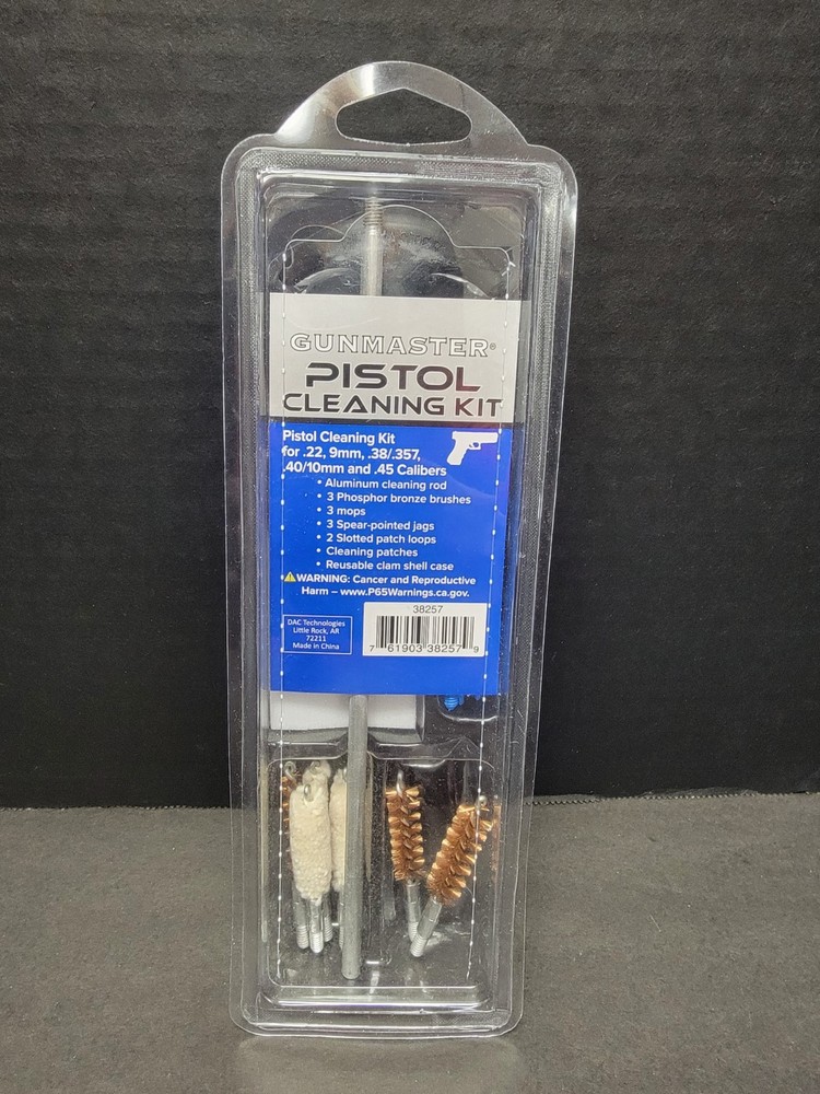 GunMaster Universal Pistol Cleaning Kit, .22 – .45 caliber – New Sealed