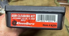 Kleenbore Rifle Cleaning Kit.243 .25 6.5mm Rifle Kit 9