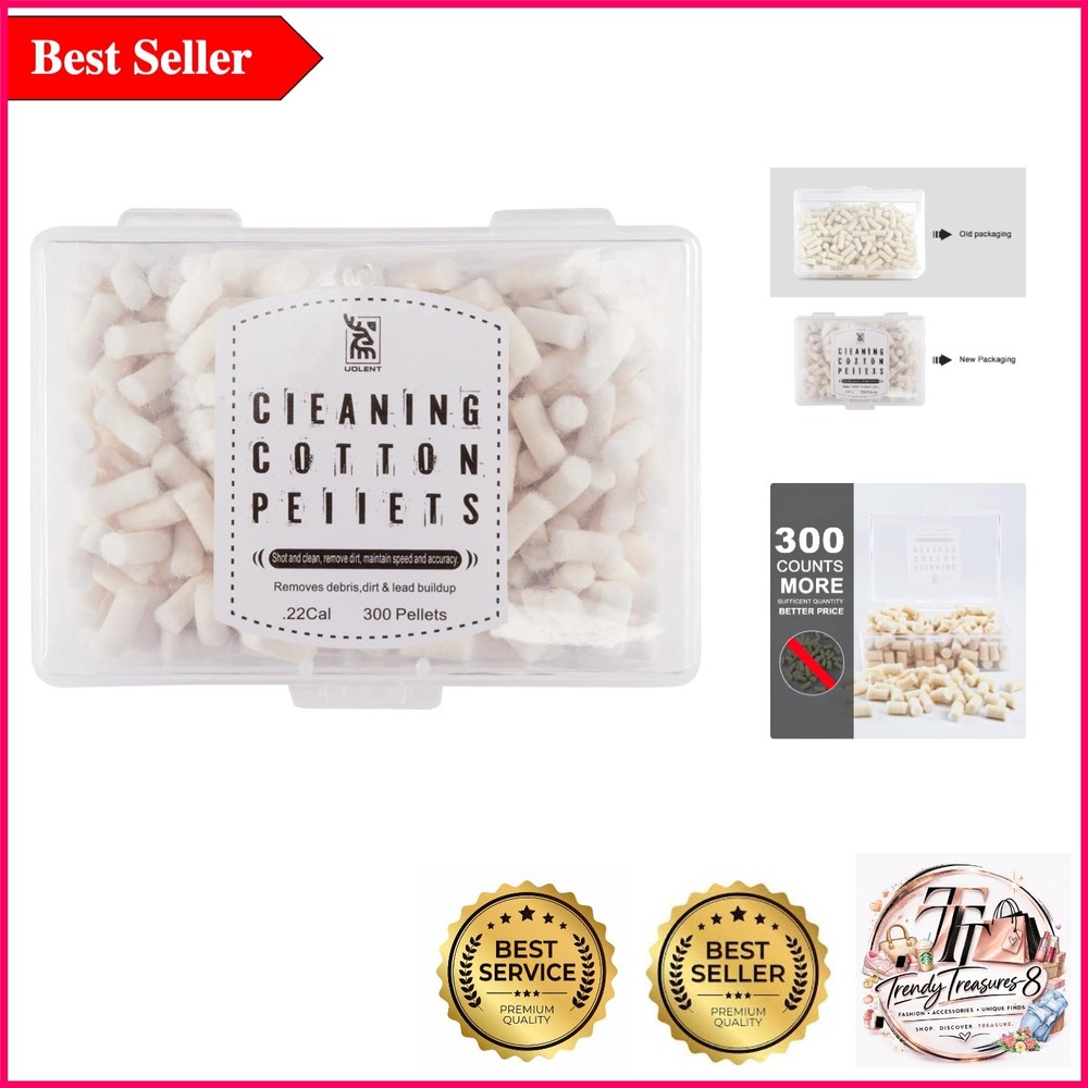 .22 Caliber Wool Cleaning Pellets (300 Count) with Storage Box
