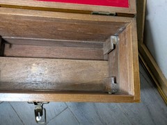Vintage Rustic Wood Gun Cleaning Tool Box Maintenance + Caddy N49