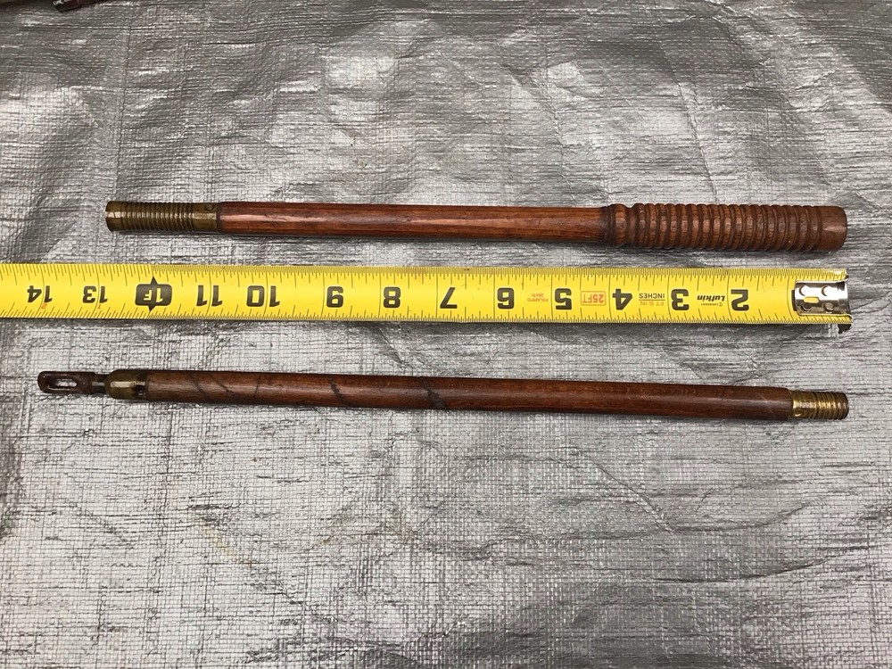 Vintage Wood And Brass Shotgun Cleaning Rod Oak