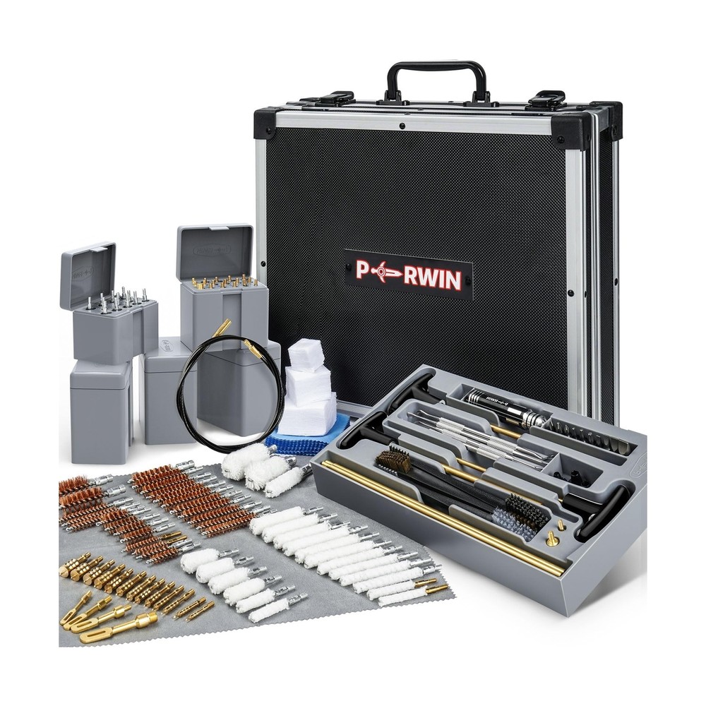 Gun Cleaning Kit, 97PCS Ultimate Universal Gun Cleaning Supplies with Brass B…