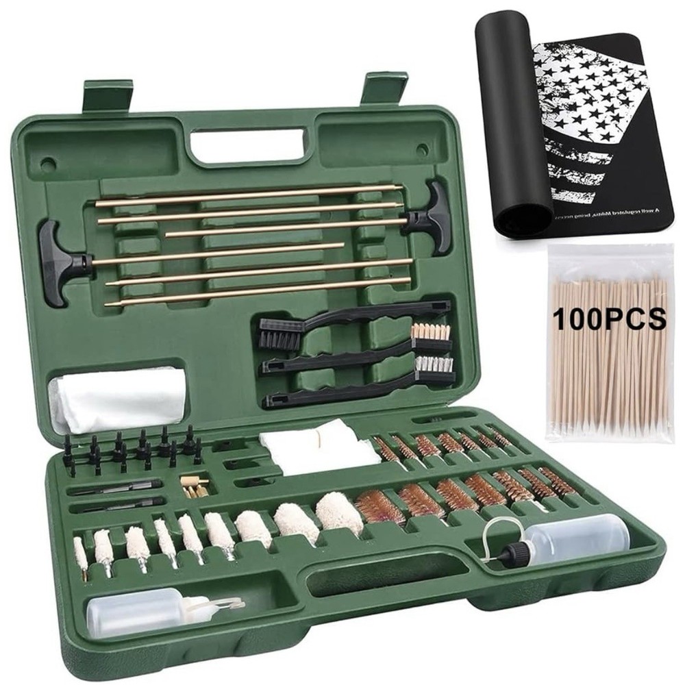 iunio Gun Cleaning Kit Universal Gun Cleaning All Caliber and Carrying Case New