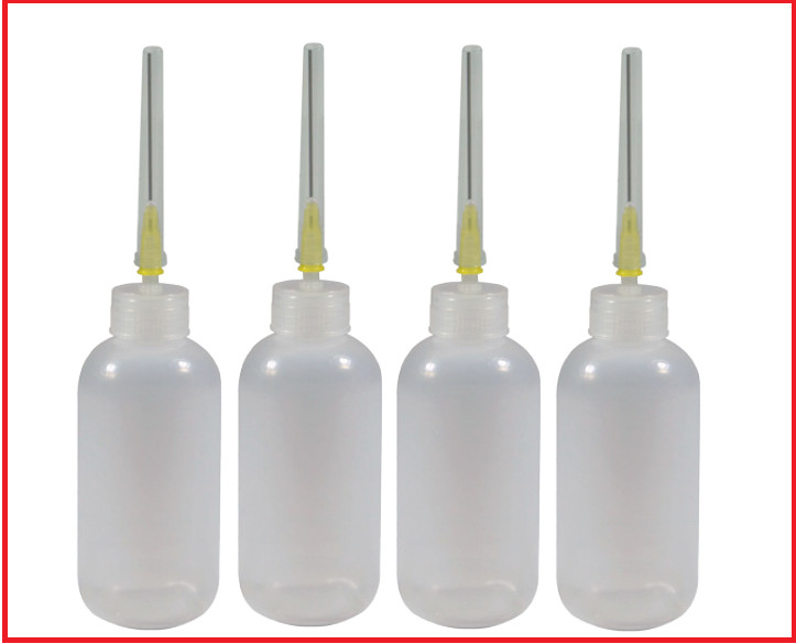 4 PACK 0.7 fl. oz HIGH QUAILITY OIL BOTTLES NEEDLE APPLICATOR GUNSMITH