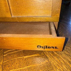 Outers Wood Gun Cleaning Tool Chest Storage Box Oak Finish Latch Drawer 70084