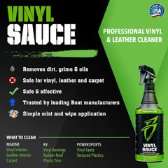 Vinyl Sauce Premium Vinyl and Leather Cleaner, for Boats, Rvs, Powersport Vehicl