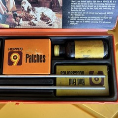 Vintage Hoppe’s No. 9 Gun Cleaning Kit-Orng Case Half Full Bottle Missing 1 Rod