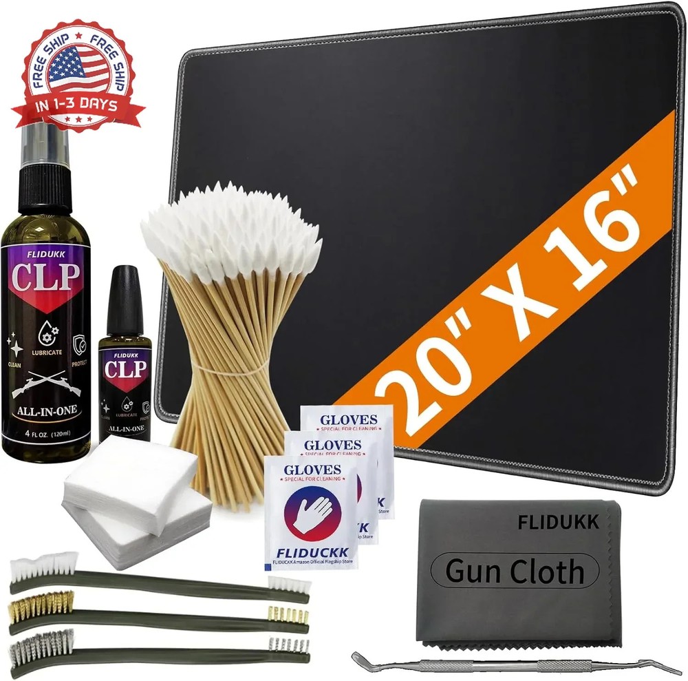 Oversized Mat/ 12Ga /9mm / 5.56mm Bore Cleaner+ CLP Oil Gun Cleaning Kit,Gun Cle