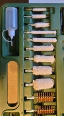 Universal Gun Cleaning Kit Hunting Rifle Handgun in Hard Plastic Case