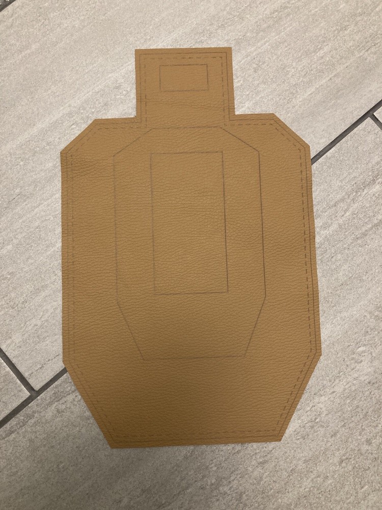 Premium Leather Gun Mat Custom Target Silhouette 14”x9”