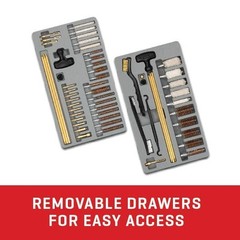 66 Piece Universal Gun Cleaning Kit with Toolbox for Shotguns and Rifles