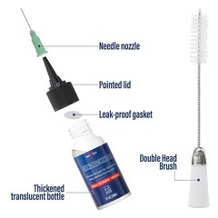 Sewing Machine Oil with Oil Applicator and Dual-Ended Brush, Clear Machine Oi…