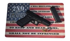 Rogue River Tactical 2nd Amendment USA American Flag Gun Cleaning Mat Bench P…