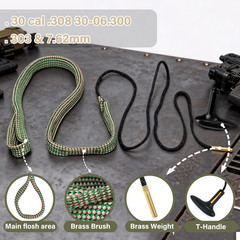 Bore Snake 4 Sizes With T-Handle for Gun Cleaning kit for Rifle shotgun pistol