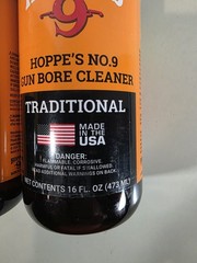 2 Hoppe’s No.9 Gun Bore Cleaner 16oz Bottles