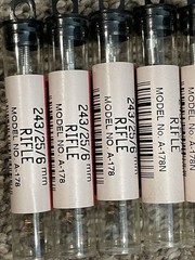 Lot Of 5- 243/25/6mm KleenBore Brushes. 2- Nylon & 3- Bronze