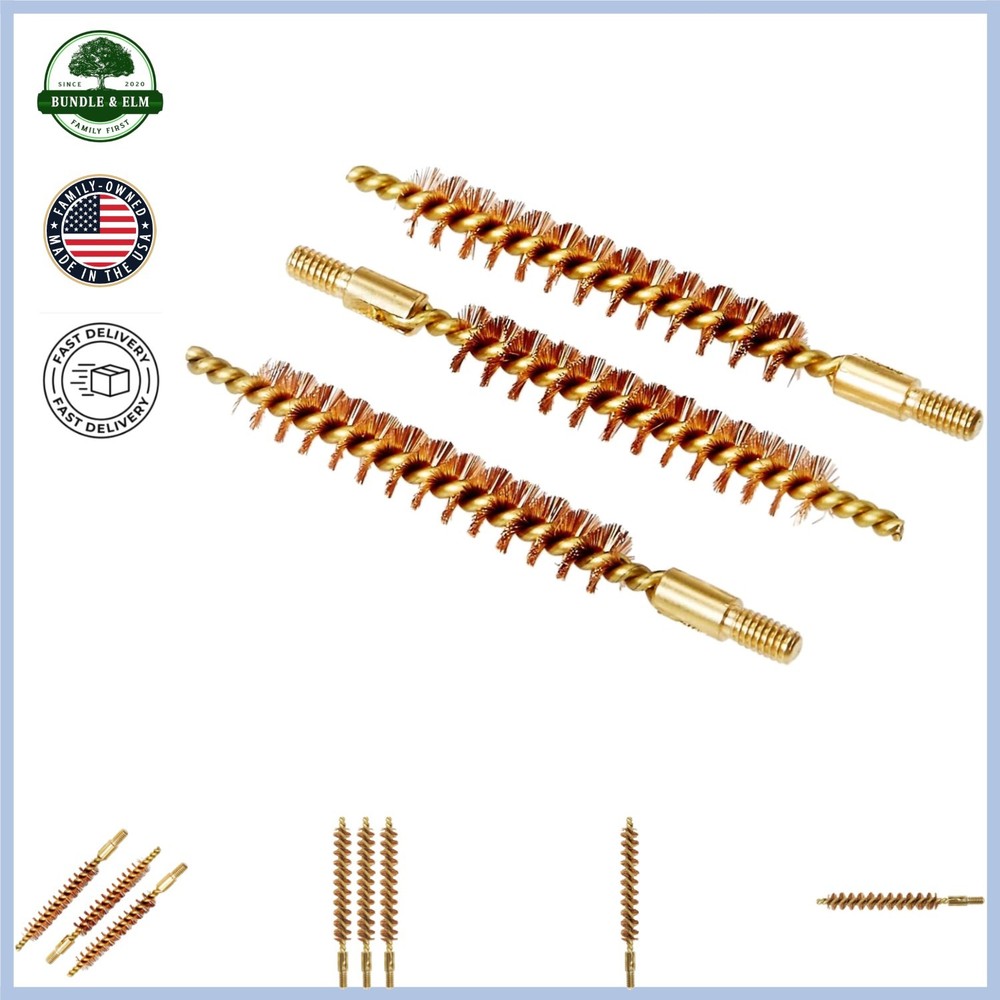 Effective Bore Cleaning Brushes – .30/.32 Caliber, 3 Pack with Bronze Bristles