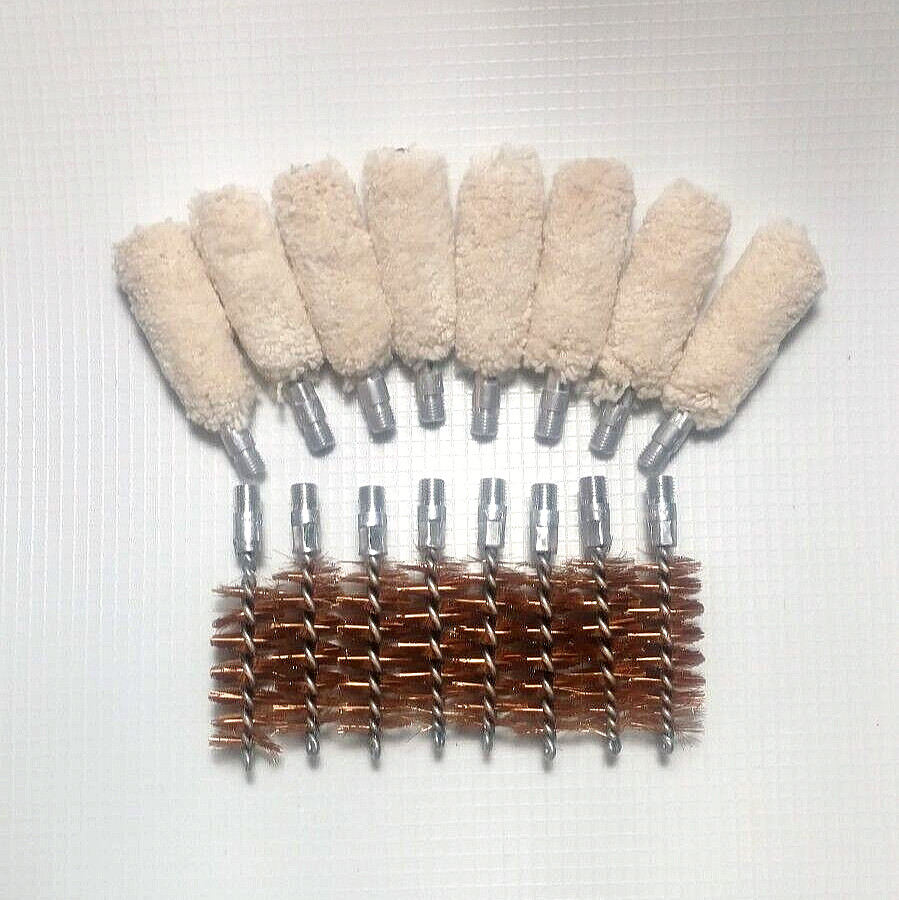 8ea of both – 20GA Gauge Shotgun Barrel Cleaning Bore Brush & Cotton Mop – USA