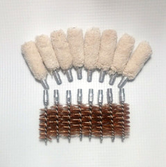 8ea of both – 20GA Gauge Shotgun Barrel Cleaning Bore Brush & Cotton Mop – USA