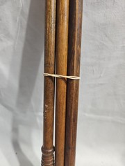 Vintage 3-Piece Wood & Brass Gun Cleaning Rod Shotgun Rifle Antique Firearm Tool
