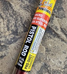 Pro-Shot 1 Piece Polished Stainless Cleaning Rod. 22 Cal 8″. New.