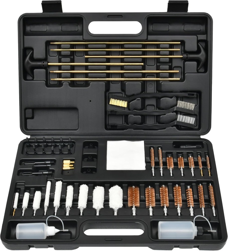 GLORYFIRE Gun Cleaning Kit Universal for Guns, Brushes One Size, Black