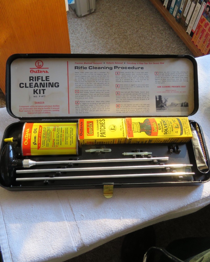 Outers .22 cal. Rifle Gun Cleaning Kit #477 new in case