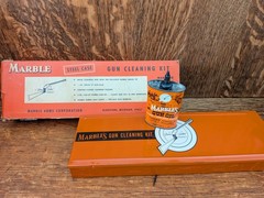 Vintage Marble Steel Case With Original Cardboard Sleeve Gun Cleaning Kit Decor