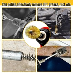 8 Pcs Drill Wire Bore Brush Set Wire Brush for Drill Bore Brush W8M43246