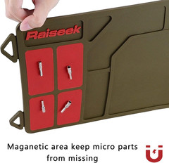 Raiseek Rifle Shotgun Cleaning Mat, Premium Large Magnetic Pad with Organizer Pa