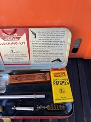 Vintage Outers Gunslick Rifle Cleaning Kit No. 479 38 Cal. In Red Metal Box