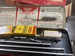 Vintage Outers Gunslick No 477 Rifle Cleaning Kit Complete Lead Top Oil Can