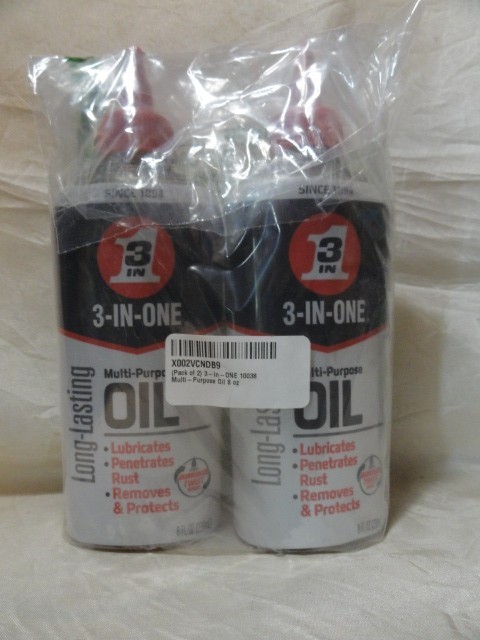 2 PACK 3-IN-ONE MULTI-PURPOSE OIL 8 OZ CONTAINERS