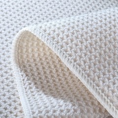 POLYTE Premium Microfiber Kitchen Dish Hand Towel, Waffle Weave, 12-Pack, 16×28″