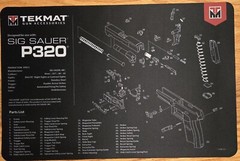 Tekmat Sig Sauer P320 PISTOL Bench Mat- 11 x 17 inch