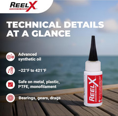 Reelx Fishing Reel Lubricant, Extreme-Pressure Anti-Corrosion Oil for Bearings,
